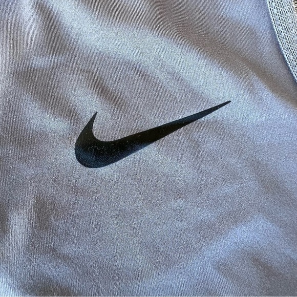 Nike Pro Intertwist High Neck Dri Fit Sports Athletic Top Small Gray Black HTF - Picture 5 of 6